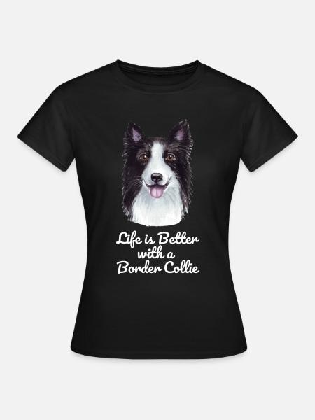 Border Collie - Frauen T-Shirt - Schwarz
