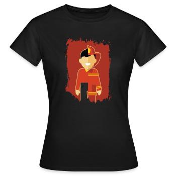 Everyday hero | Firefighter Hero Lifesaver - Women's T-Shirt - black - Front - AI Model Female 172 dark (172cm)