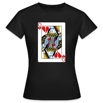 Königin Herzensbrecher - Frauen T-Shirt - Schwarz - Vorne - AI Model Female 172 dark (172cm)