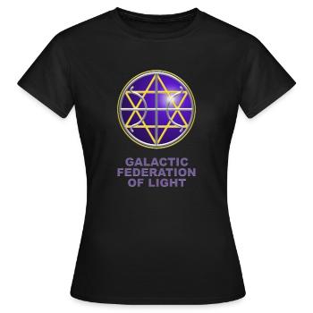 SEAL - FEDERATION OF LIGHT, digital, planet, - T-shirt Femme - noir - Devant - AI Model Female 172 dark (172cm)