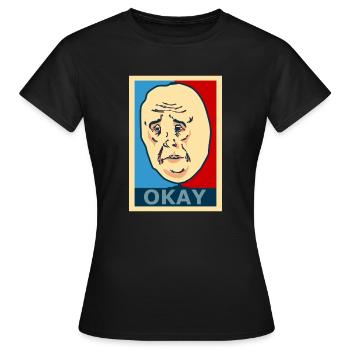 Okay Visage - T-shirt Femme - noir - Devant - AI Model Female 172 dark (172cm)