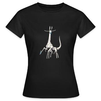 Weißes Kaninchen - Frauen T-Shirt - Schwarz - Vorne - AI Model Female 172 dark (172cm)