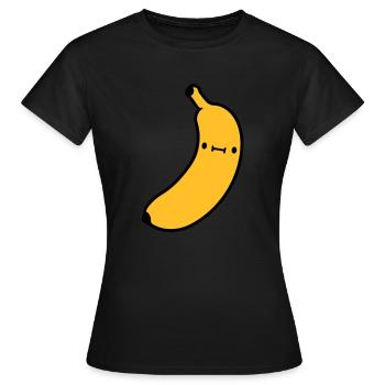 kleine suesse banane mit - Frauen T-Shirt - Schwarz - Vorne - AI Model Female 172 dark (172cm)