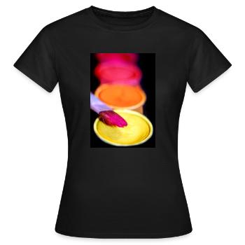 Malerei - Frauen T-Shirt - Schwarz - Vorne - AI Model Female 172 dark (172cm)