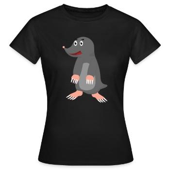 Maulwurf - Frauen T-Shirt - Schwarz - Vorne - AI Model Female 172 dark (172cm)