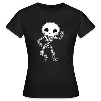 Skelett - Frauen T-Shirt - Schwarz - Vorne - AI Model Female 172 dark (172cm)