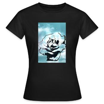 Fleur du ciel bleu - T-shirt Femme - noir - Devant - AI Model Female 172 dark (172cm)