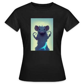 Rat Drôle Mystérieux - T-shirt Femme - noir - Devant - AI Model Female 172 dark (172cm)