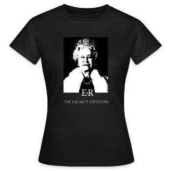 Reine Elizabeth II L’héritage se perpétue - T-shirt Femme - noir - Devant - AI Model Female 172 dark (172cm)