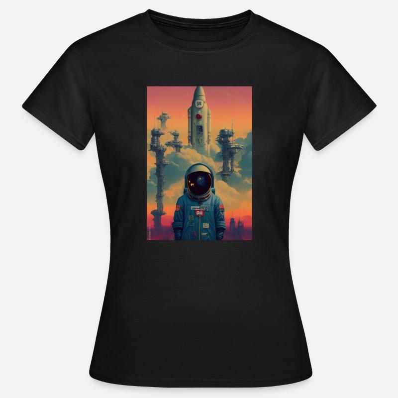 Astronaut Space Future Rocket - Women's T-Shirt - black