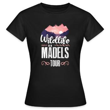 Wildlife Mädels Tour - Frauen T-Shirt - Schwarz - Vorne - AI Model Female 172 dark (172cm)