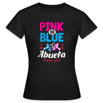 Rose ou bleu Abuela aime votre genre Révéler la fête - T-shirt Femme - noir - Devant - AI Model Female 172 dark (172cm)