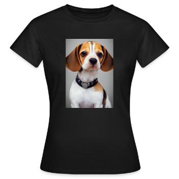Adorables Chiots - T-shirt Femme - noir - Devant - AI Model Female 172 dark (172cm)