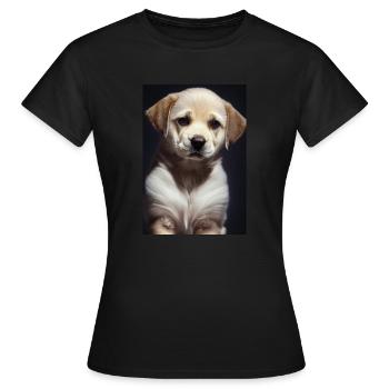 Adorables Chiots - T-shirt Femme - noir - Devant - AI Model Female 172 dark (172cm)