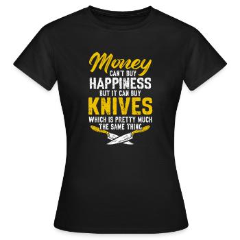 Butcher Knife Knife Knife Collector - Women's T-Shirt - black - Front - AI Model Female 172 dark (172cm)