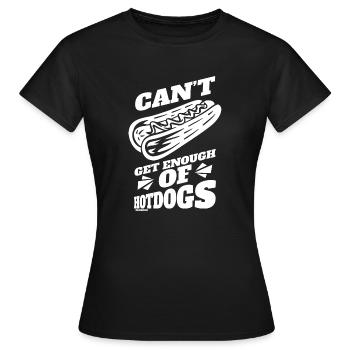 Hot-dog - T-shirt Femme - noir - Devant - AI Model Female 172 dark (172cm)