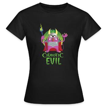 Chaotic Evil - Women's T-Shirt - black - Front - AI Model Female 172 dark (172cm)