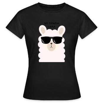 Pas de drame Lama - T-shirt Femme - noir - Devant - AI Model Female 172 dark (172cm)
