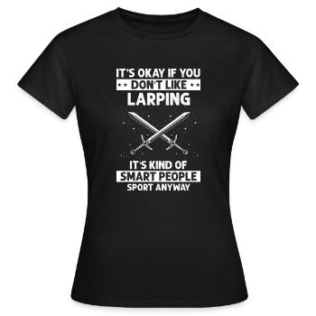 Citation de jeu de rôle pour Larper et Larp - T-shirt Femme - noir - Devant - AI Model Female 172 dark (172cm)