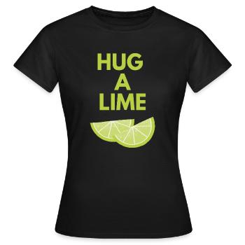 HUG A LIME - Women's T-Shirt - black - Front - AI Model Female 172 dark (172cm)