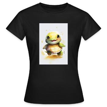 Turtle Sea Turtle Turtles - Women's T-Shirt - black - Front - AI Model Female 172 dark (172cm)