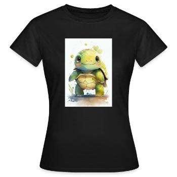 Turtle Sea Turtle Turtles - Women's T-Shirt - black - Front - AI Model Female 172 dark (172cm)