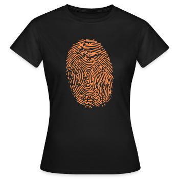 Fingerabdruck - Frauen T-Shirt - Schwarz - Vorne - AI Model Female 172 dark (172cm)