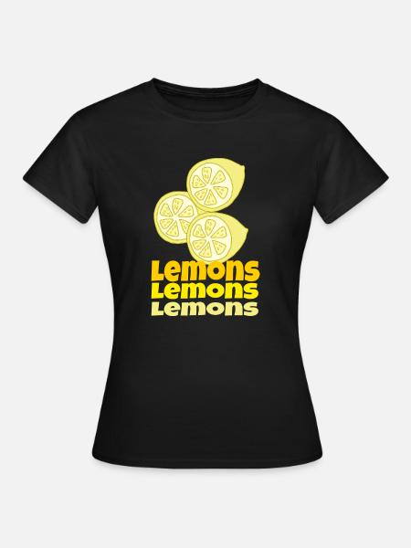 lemons - Frauen T-Shirt - Schwarz