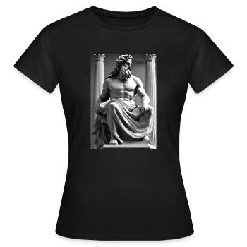 Zeus II - Frauen T-Shirt - Schwarz - Vorne - AI Model Female 172 dark (172cm)