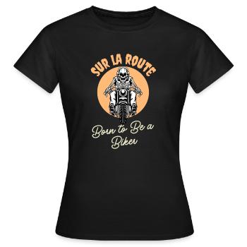 motard | motarde - T-shirt Femme - noir - Devant - AI Model Female 172 dark (172cm)