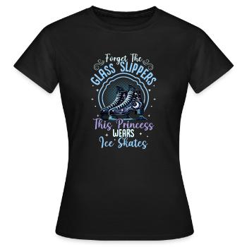 Ice Skating Royalty: Beyond Glass Slippers - Frauen T-Shirt - Schwarz - Vorne - AI Model Female 172 dark (172cm)