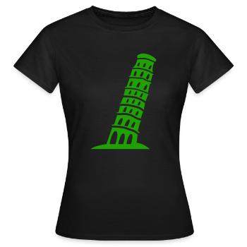 Pise - T-shirt Femme - noir - Devant - AI Model Female 172 dark (172cm)