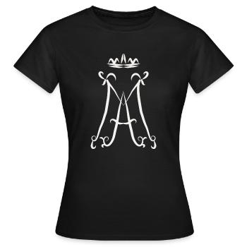 Ave Maria Monogramm - Frauen T-Shirt - Schwarz - Vorne - AI Model Female 172 dark (172cm)