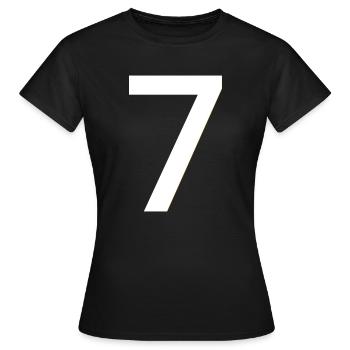 Vintage Sieben - Frauen T-Shirt - Schwarz - Vorne - AI Model Female 172 dark (172cm)