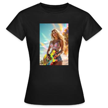 Luna Sunshine - T-shirt Femme - noir - Devant - AI Model Female 172 dark (172cm)