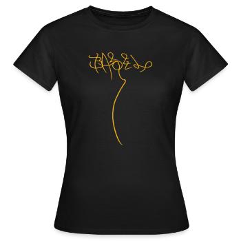 Bâle - T-shirt Femme - noir - Devant - AI Model Female 172 dark (172cm)