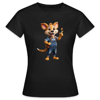 Animal mignon - T-shirt Femme - noir - Devant - AI Model Female 172 dark (172cm)