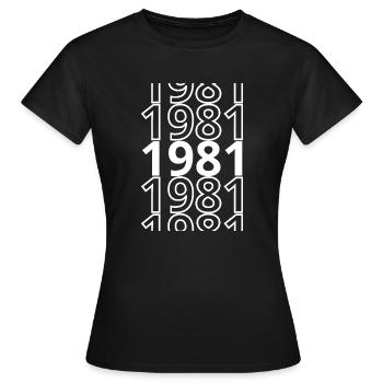 1981 1981 1981 - T-shirt Femme - noir - Devant - AI Model Female 172 dark (172cm)