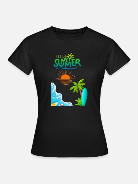 Summertime - Frauen T-Shirt - Schwarz