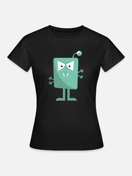 3 Augen Monster - Frauen T-Shirt - Schwarz