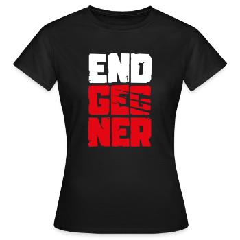 Endgegner - Frauen T-Shirt - Schwarz - Vorne - AI Model Female 172 dark (172cm)