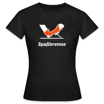 Spaßbremse - Frauen T-Shirt - Schwarz - Vorne - AI Model Female 172 dark (172cm)