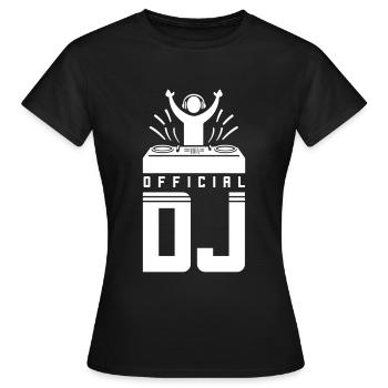 DJ Spruch Turntables - Frauen T-Shirt - Schwarz - Vorne - AI Model Female 172 dark (172cm)