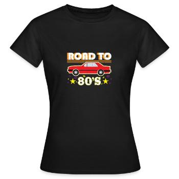 Weg zu den 80er Jahren - Frauen T-Shirt - Schwarz - Vorne - AI Model Female 172 dark (172cm)