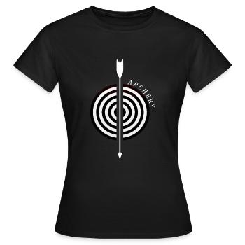 Bogenschießen Bogenschützen Bogenschütze Shirt - Frauen T-Shirt - Schwarz - Vorne - AI Model Female 172 dark (172cm)