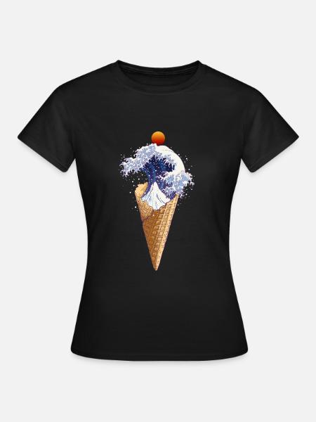 kanagawa ice cream - Women's T-Shirt - black