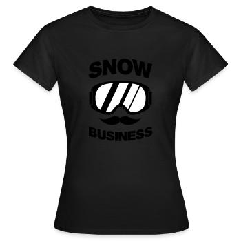 Affaires de neige - T-shirt Femme - noir - Devant - AI Model Female 172 dark (172cm)