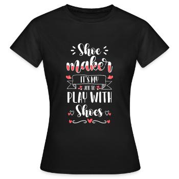 Bottes de cordonnier - T-shirt Femme - noir - Devant - AI Model Female 172 dark (172cm)