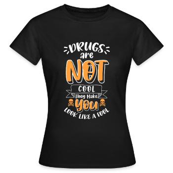 Tabac de marijuana sobre sans drogue - T-shirt Femme - noir - Devant - AI Model Female 172 dark (172cm)