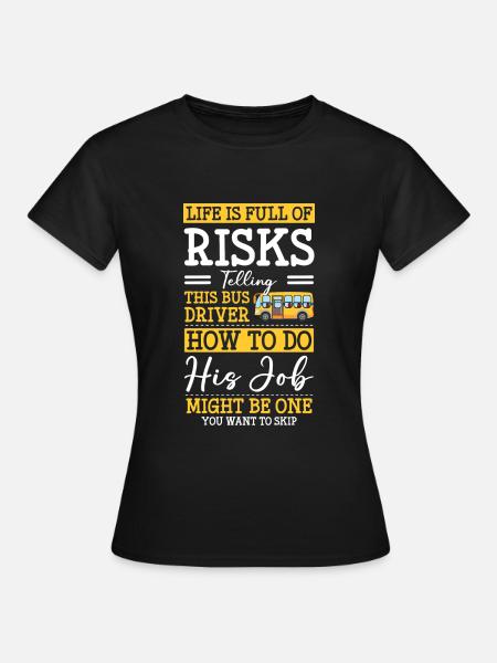 Busfahrer Beruf Arbeit - Frauen T-Shirt - Schwarz